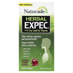 Naturade, Herbal EXPEC® с листьями плюща и чабрецом, натуральный вкус вишни, 125 мл (4,2 жидк. унции) (Товар снят с продажи) 