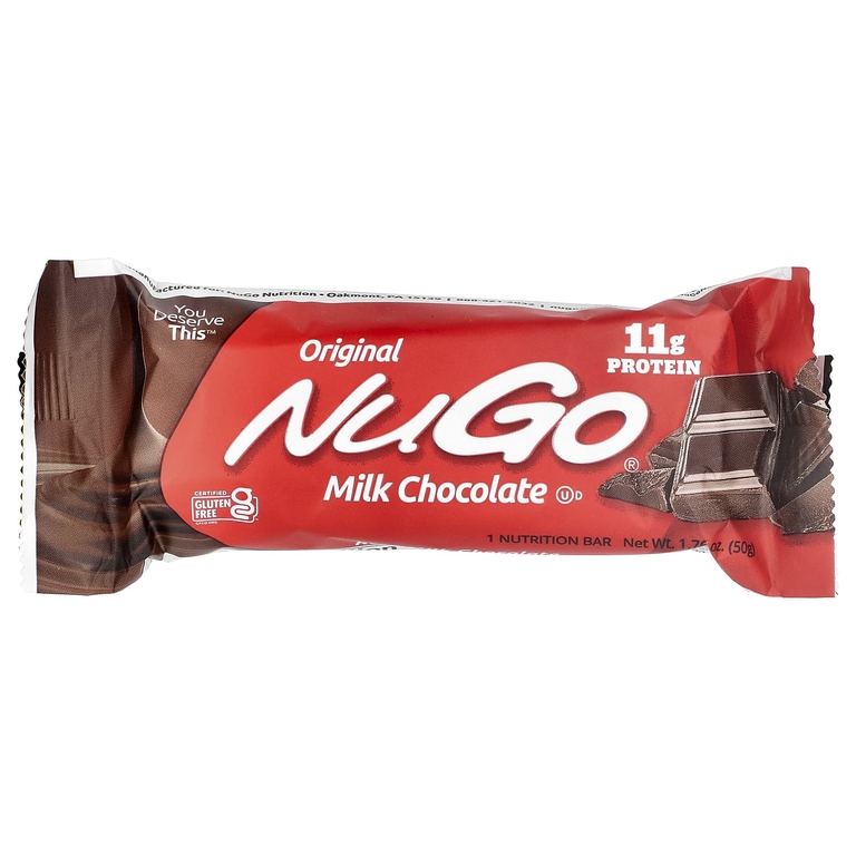 NuGo Nutrition, оригинальный протеиновый батончик, молочный шоколад, 15 батончиков по 50 г (1,76 унции)
