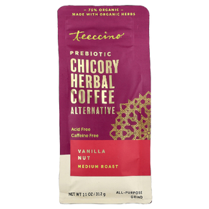 Teeccino, травяной кофе из цикория, со вкусом ванили и ореха, средняя прожарка, без кофеина, 312 г (11 унций)