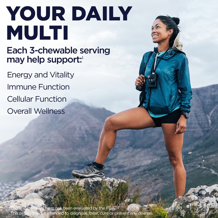 KAL, Enhanced Energy, мультивитамины из цельных продуктов, манго и ананас, 60 жевательных таблеток