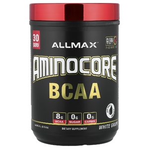 ALLMAX, AMINOCORE™ BCAA, со вкусом белого винограда, 345 г (0,76 фунта) (Товар снят с продажи) 