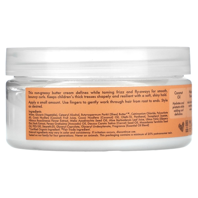 SheaMoisture, детский крем с маслом для вьющихся волос, кокос и гибискус, 170 г (6 унций)