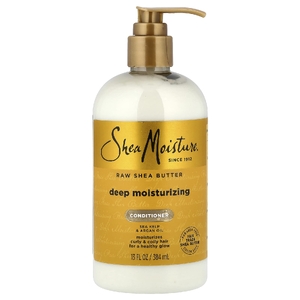 SheaMoisture, необработанное масло ши, глубоко увлажняющий кондиционер, для вьющихся и кудрявых волос, 384 мл (13 жидк. унций)