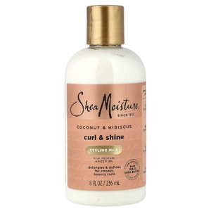 SheaMoisture, Curl & Shine, молочко для укладки волос, кокос и гибискус, 236 мл (8 жидк. унций)