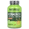 NATURELO, витамин D3, 125 мкг (5000 МЕ), 180 капсул, которые легко глотать