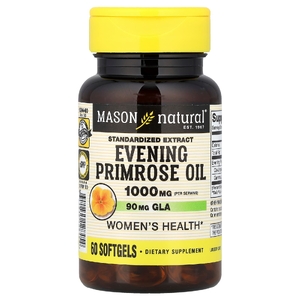 Mason Natural, масло примулы вечерней, стандартизированный экстракт, 60 капсул (500 мг в 1 капсуле)