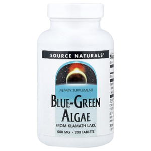 Source Naturals, сине-зелёные водоросли, 500 мг, 200 таблеток