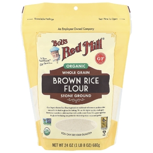 Bob's Red Mill, органическая мука из бурого риса, цельнозерновая, 680 г (24 унции)