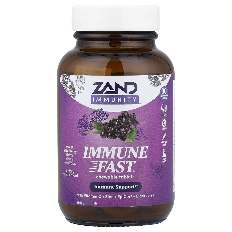 Zand, Immune™ Immune Fast, сладкая бузина, 30 жевательных таблеток