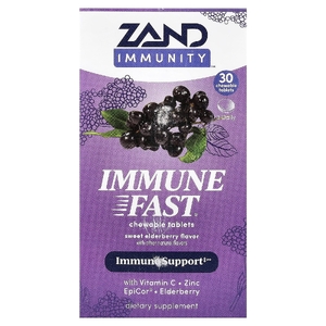 Zand, Immunity, Immune Fast, сладкая бузина, 30 жевательных таблеток