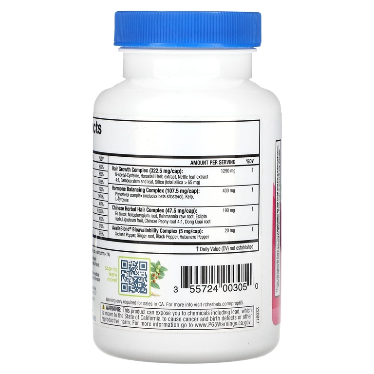 RidgeCrest Herbals, добавка для здоровья волос, 120 капсул