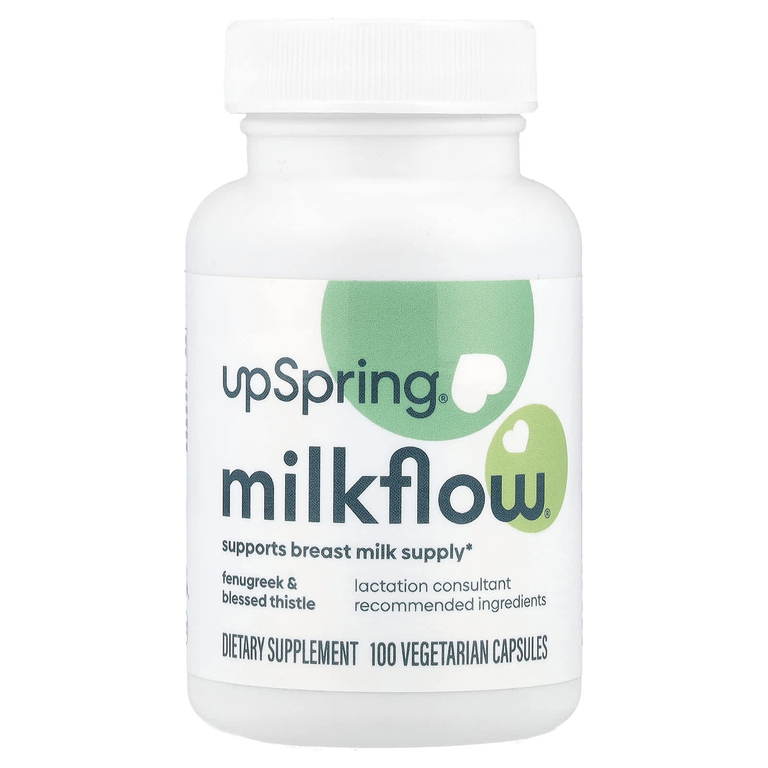 UpSpring, Milkflow, пажитник и кникус благословенный, 100 растительных капсул (Товар снят с продажи) 