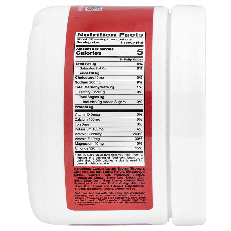 California Gold Nutrition, HydrationUP®, смесь для приготовления электролитического напитка с кальцием, калием, витаминами C и E, фруктовый пунш, 227 г (8 унций)