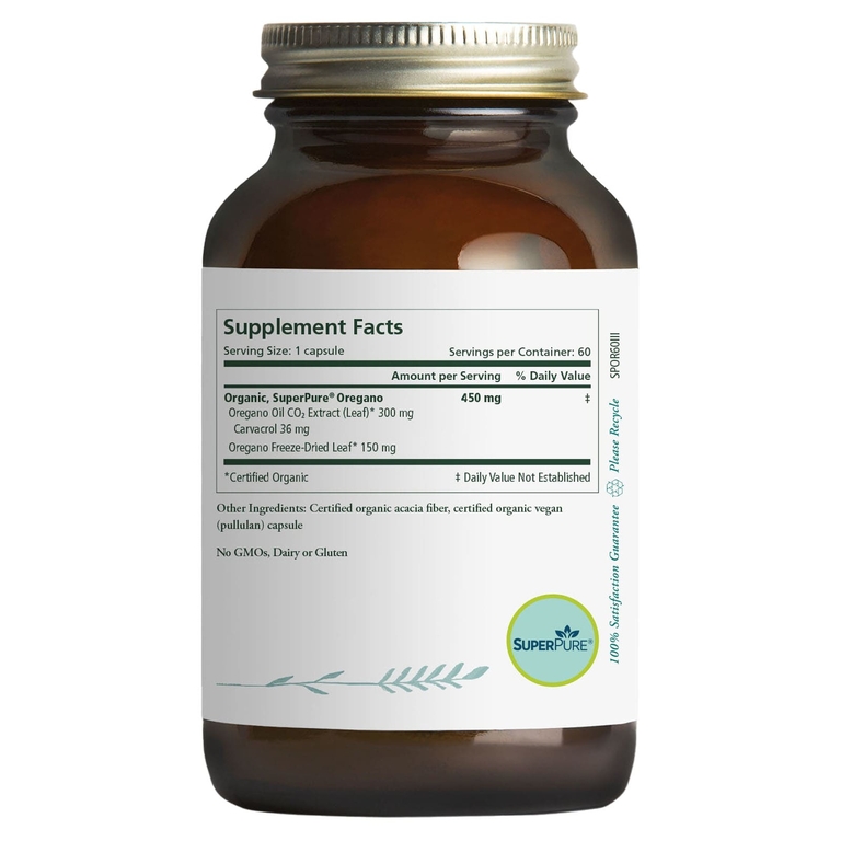 Pure Synergy, SuperPure® орегано, 60 капсул (450 мг на капсулу)