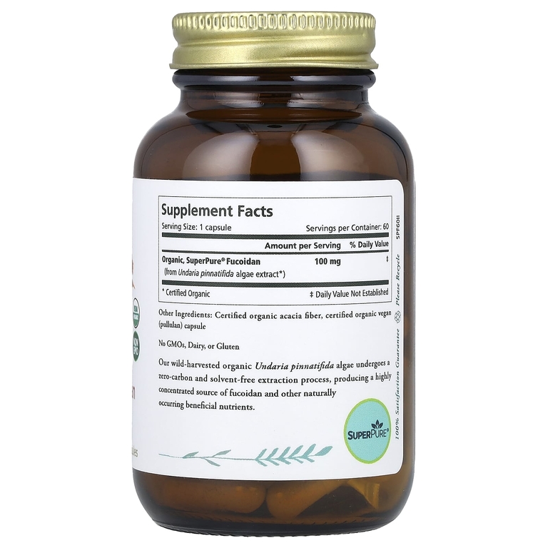 Pure Synergy, Фукоидан SuperPure®, 60 капсул (100 мг)