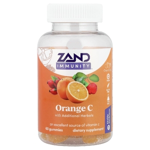 Zand, Immunity, жевательные мармеладки с апельсином С, 60 жевательных таблеток
