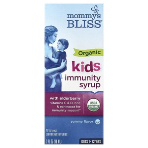 Mommy's Bliss, органический сироп для поддержки иммунитета, для детей от 1 до 12 лет, 90 мл (3 жидк. унции)