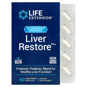 Life Extension, FLORASSIST®  ПРОБИОТИК, для восстановления печени, для 60 вегетарианских капсул