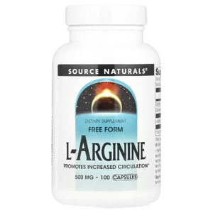Source Naturals, L-аргинин, в свободной форме, 100 капсул