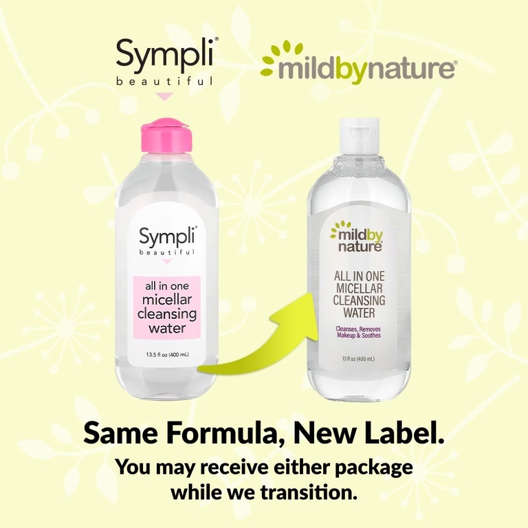 Mild By Nature, универсальная мицеллярная очищающая вода, 400 мл (13 жидк. унций)