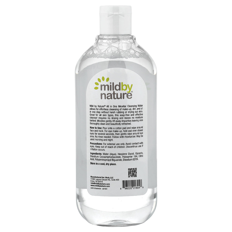 Mild By Nature, универсальная мицеллярная очищающая вода, 400 мл (13 жидк. унций)
