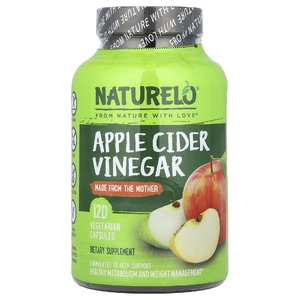 NATURELO, яблочный уксус, 120 вегетарианских капсул (Товар снят с продажи) 