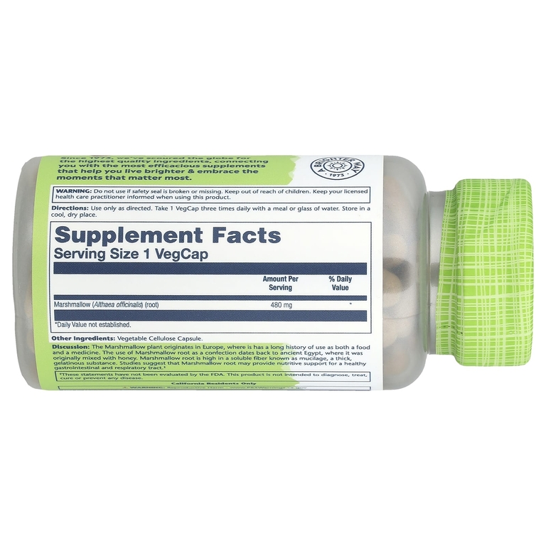 Solaray, True Herbs, зефир, 480 мг, 100 растительных капсул